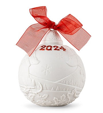 2024 Christmas Ball (Re-Deco Red) by Lladró