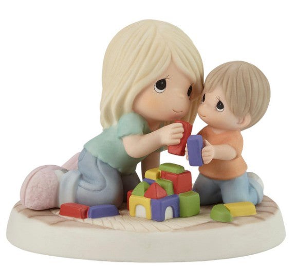 Best Mom And Little Boy With Blocks Figurine by Precious Moments