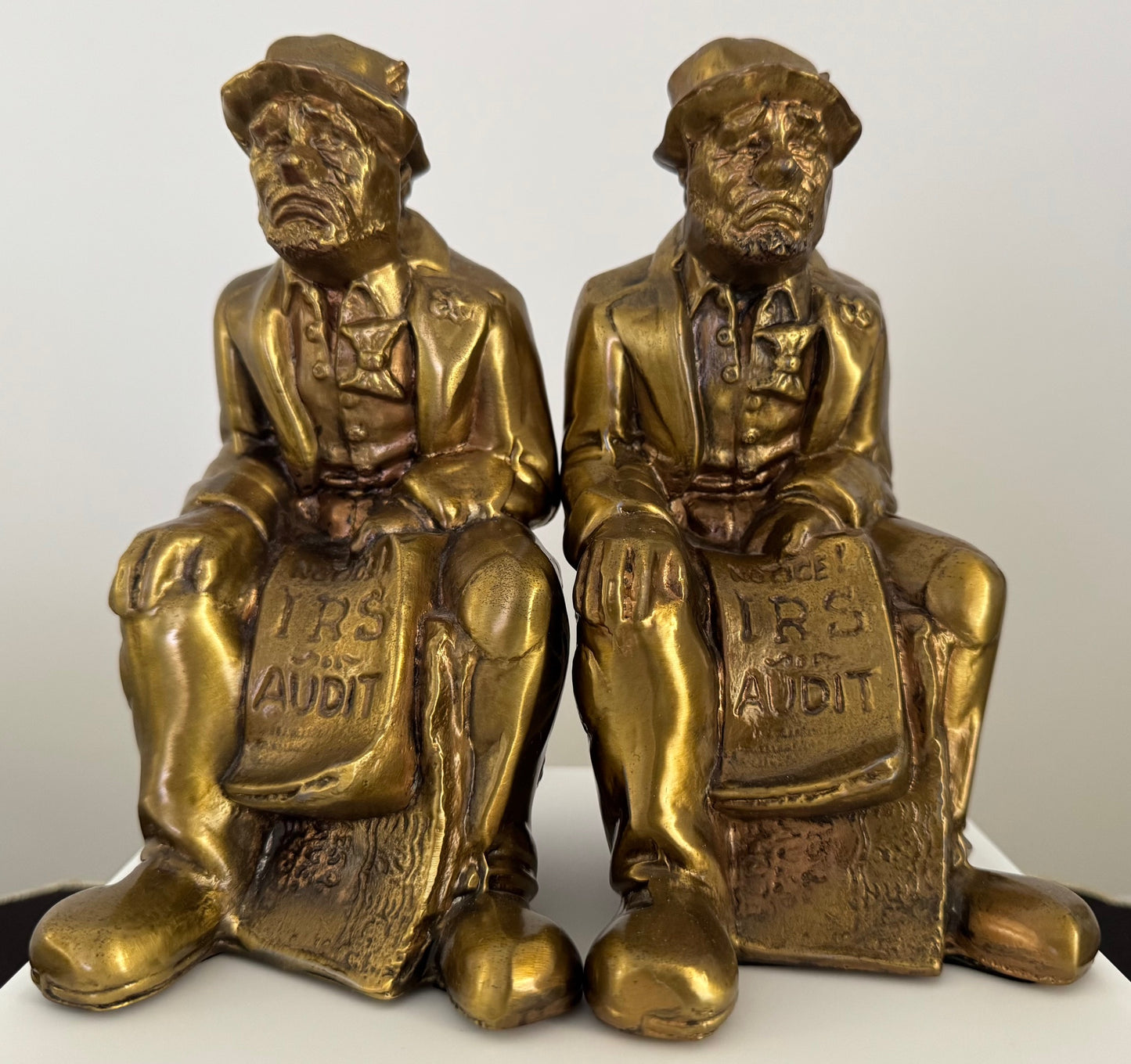 6 3/4" IRS Brass Bookends by PM Craftsman