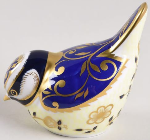 2 3/4" Wye Blue Tit Paperweight by Royal Crown Derby