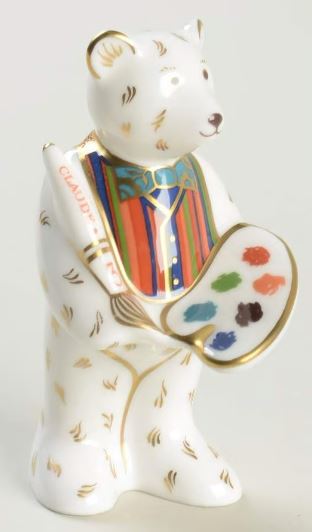 3 1/2" Artist Claude (Miniature Bear Collection) by Royal Crown Derby
