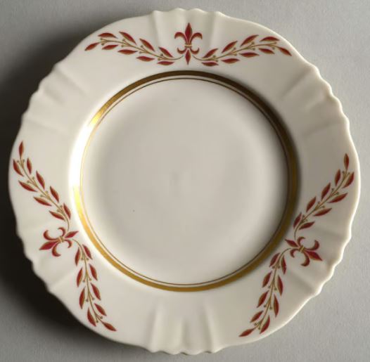 Fleur De Lis Maroon by Syracuse China