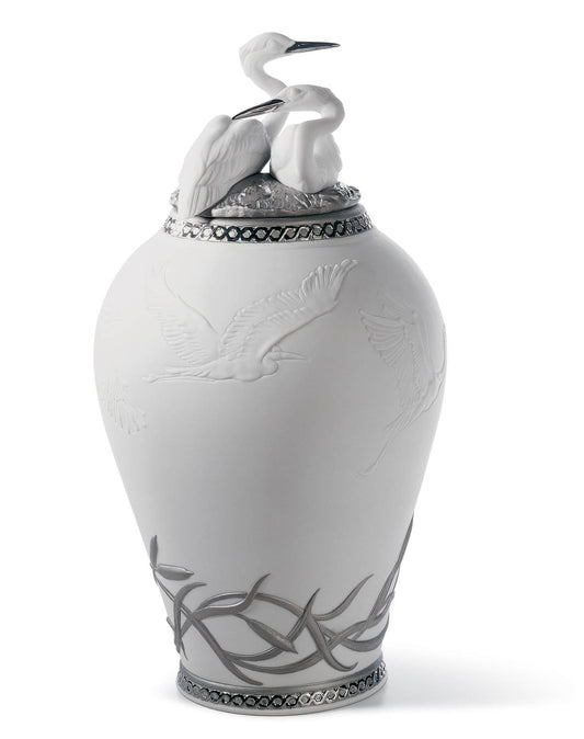 Herons' Realm Covered Vase (Re-Deco) by Lladró