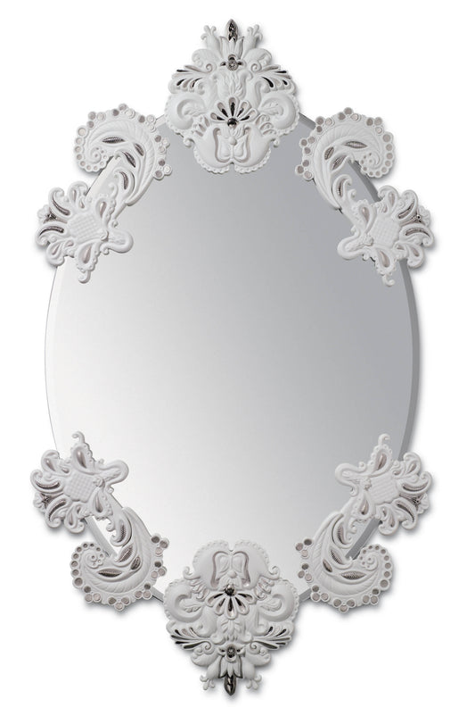 Oval Mirror Without Frame (White / Silver) by Lladró