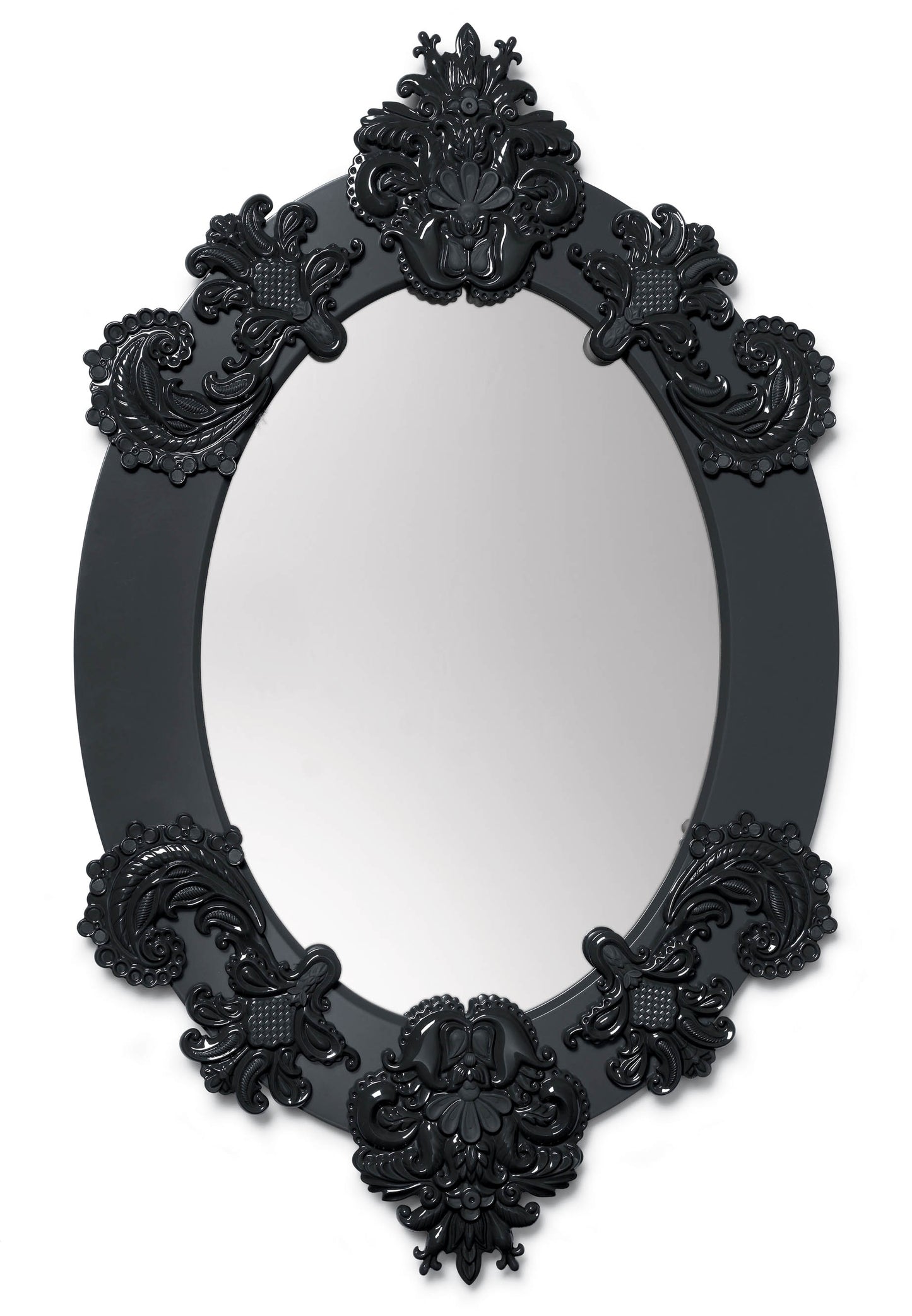 Oval Mirror (Black) by Lladró