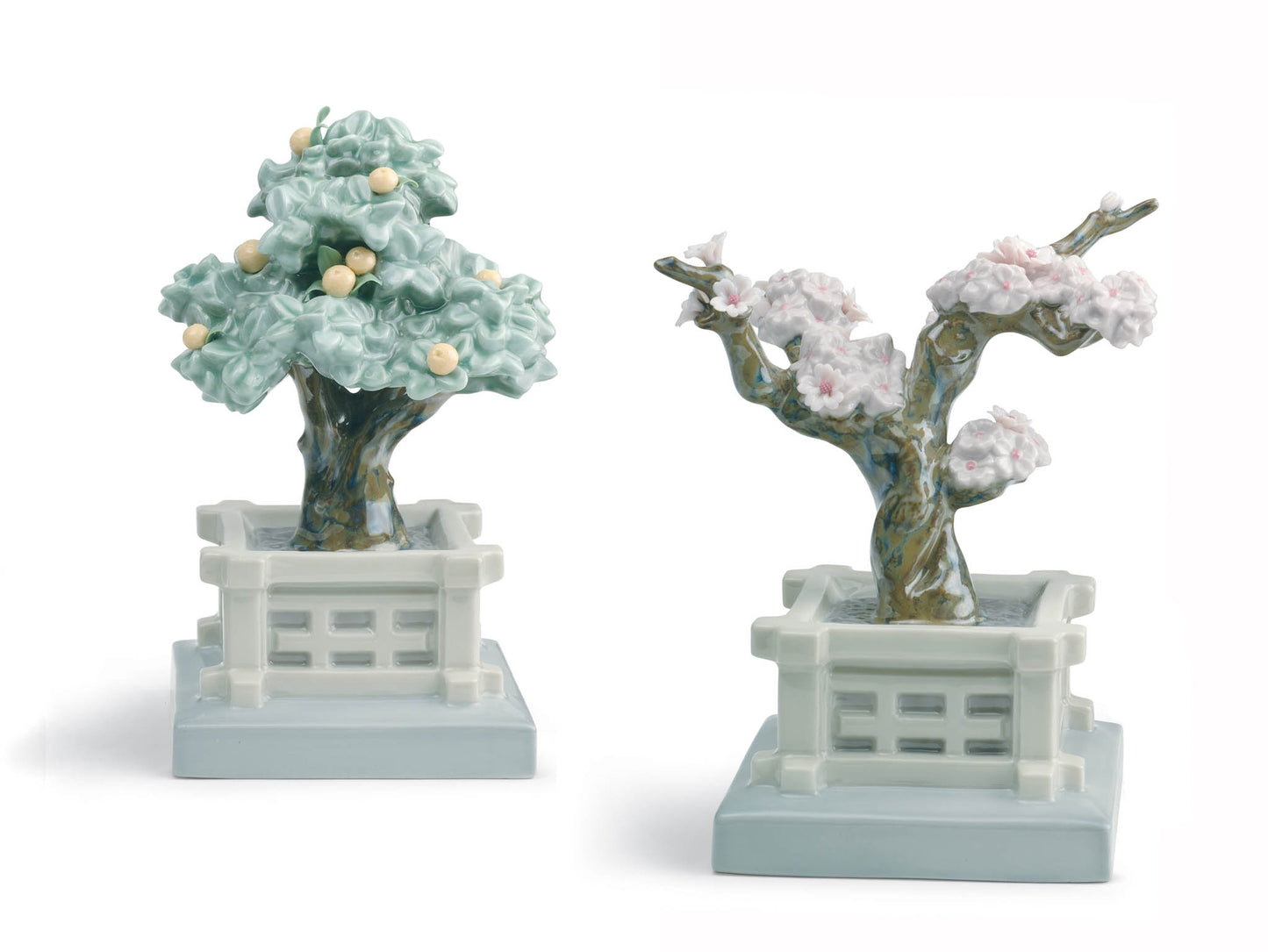 Japanese Tree Pots (Mandarin And Cherry) by Lladró