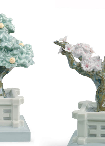 Japanese Tree Pots (Mandarin And Cherry) by Lladró