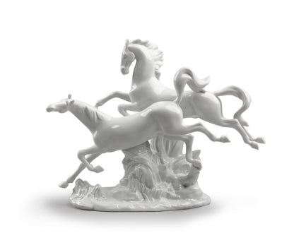 Horses Galloping (White) by Lladró