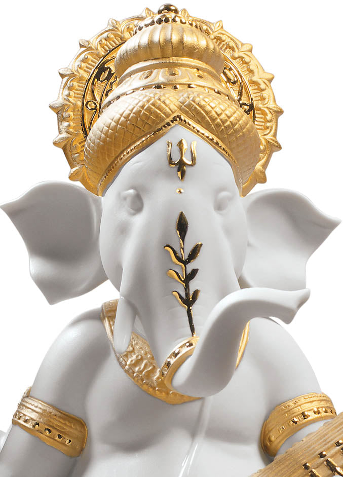 Veena Ganesha (Golden Re-Deco) by Lladró