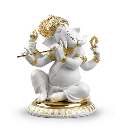 Bansuri Ganesha (Golden Re-Deco) by Lladró