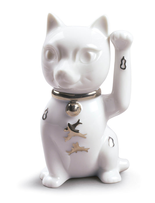 Maneki Neko (White-Silver) by Lladró