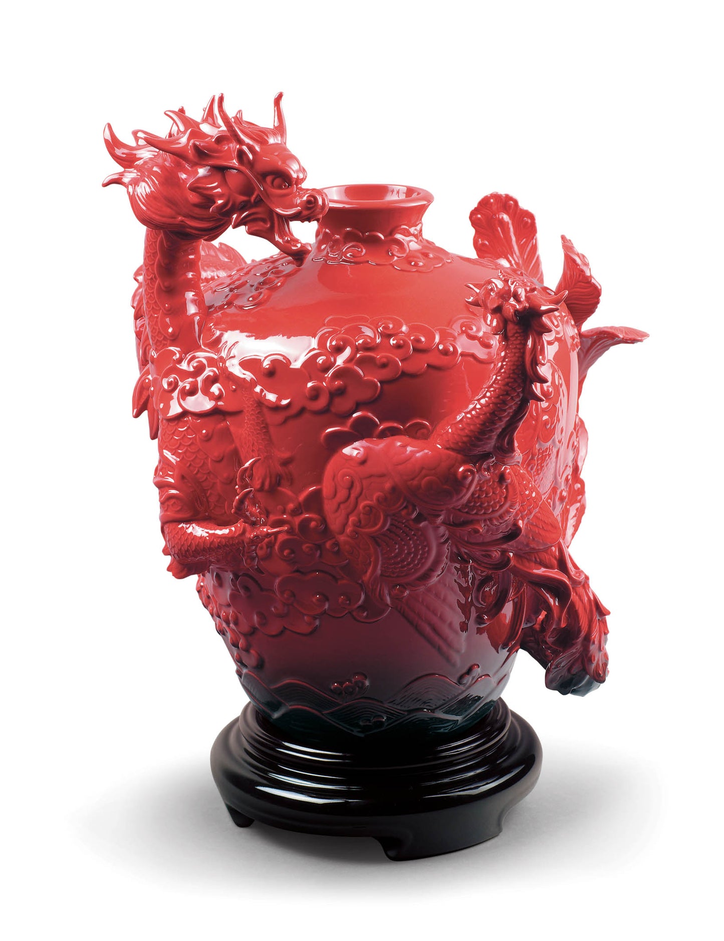 Dragon & Phoenix Vase by Lladró