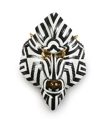 Mandrill Mask (Black-Gold) by Lladró