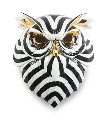 Owl Mask (Black-Gold) by Lladró