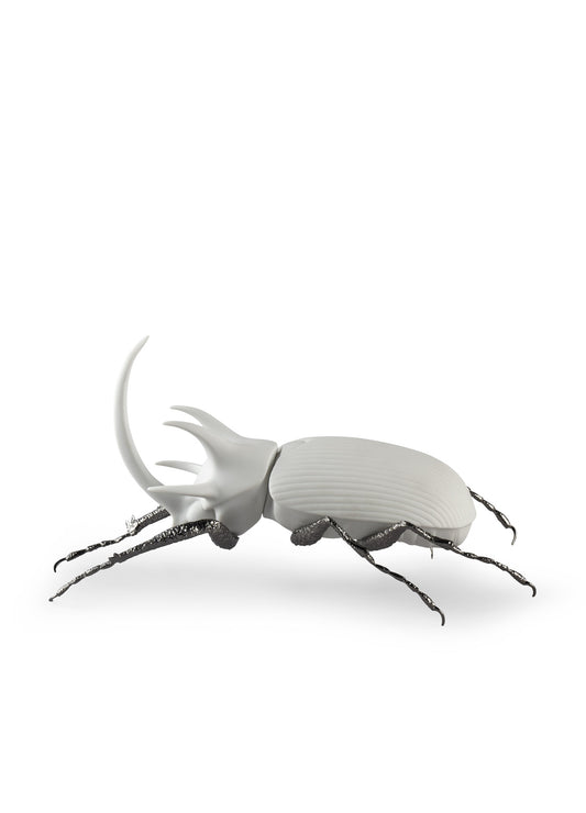 Rhinoceros Beetle (Matte White) by Lladró