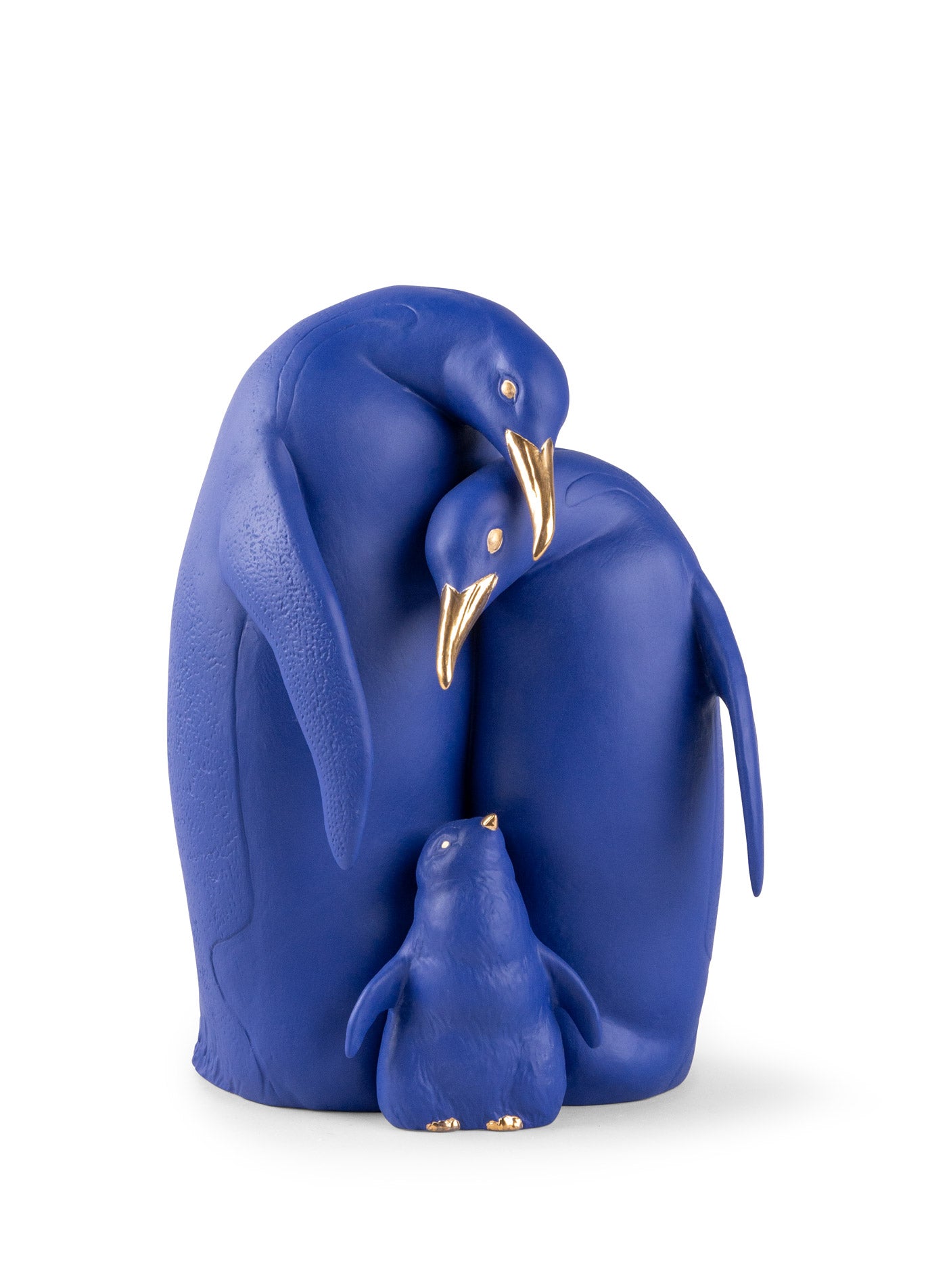 Penguin Family (Blue-Gold) by Lladró