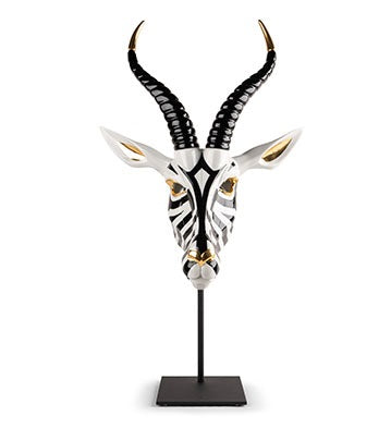 Antelope Mask (Black-Gold) by Lladró