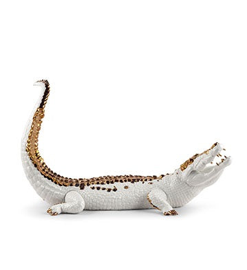 Crocodile (White-Copper) by Lladró