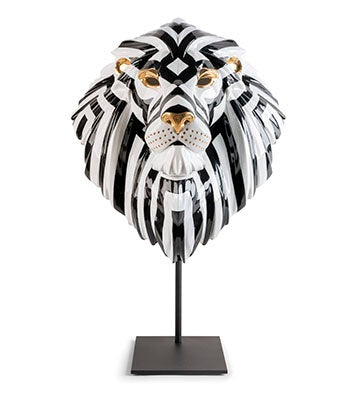 Lion Mask (Black-Gold) by Lladró