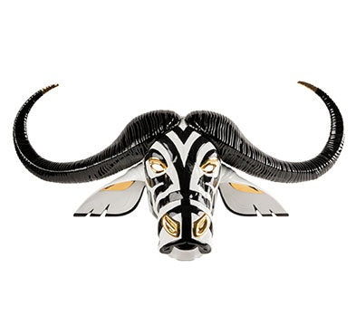 Buffalo Mask (Black-Gold) by Lladró