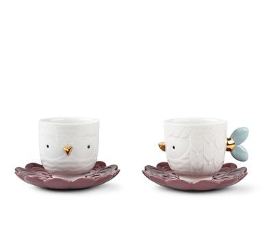 Set Of 2 Cups And Saucers Kawki by Lladró