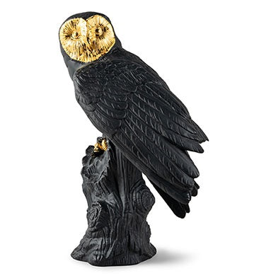 Owl (Black-Gold) by Lladró