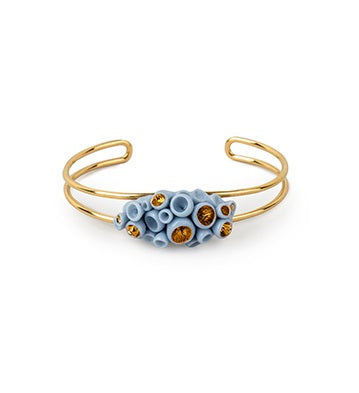 Golden Blue Reef Metal Bracelet by Lladró