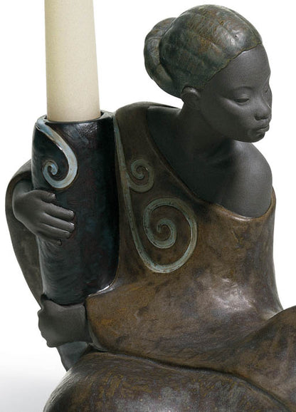 Woman With Jar Candleh.-Pulse Of Africa by Lladró