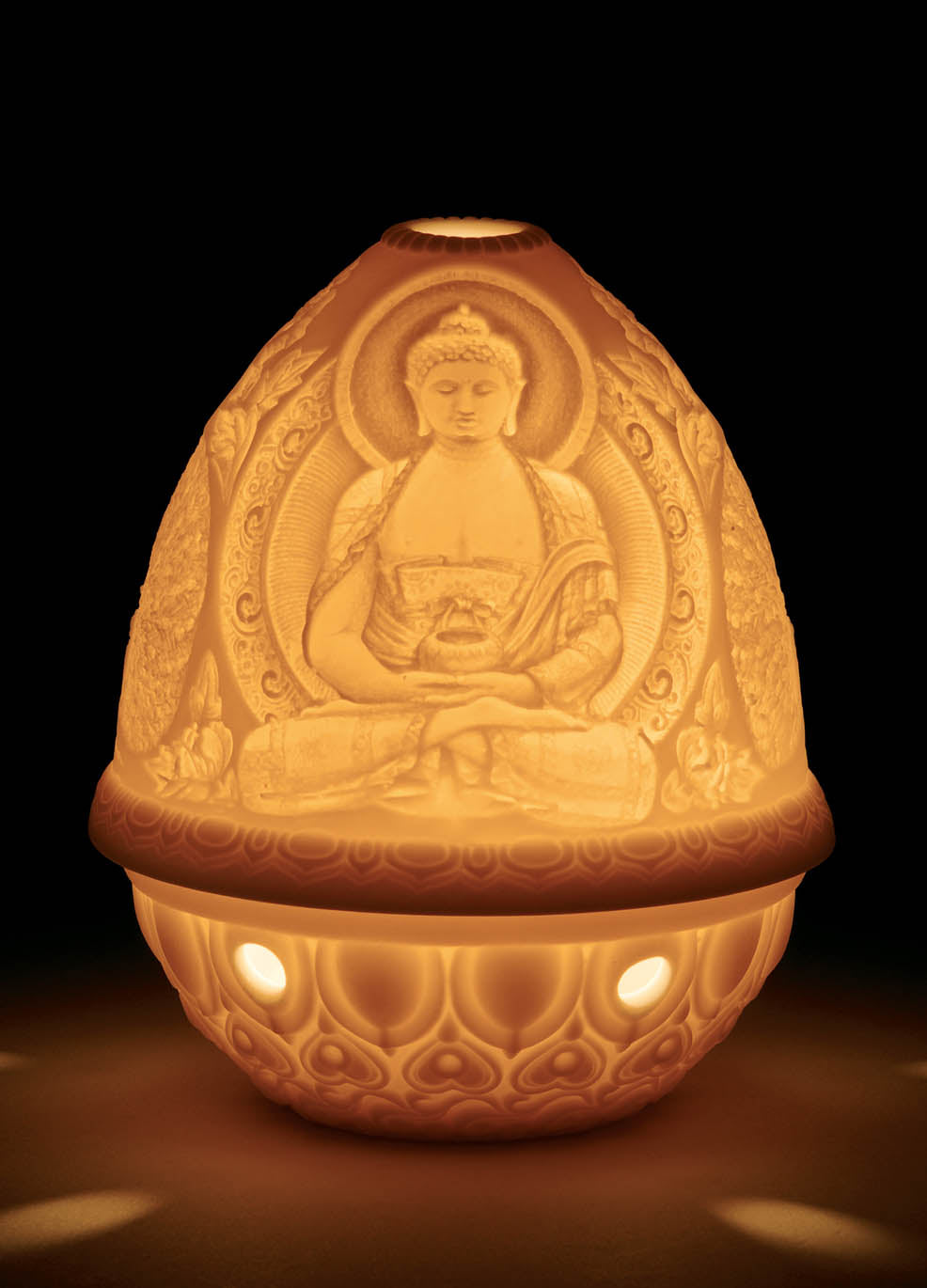 Lithophane Votive Light- Buddah by Lladró