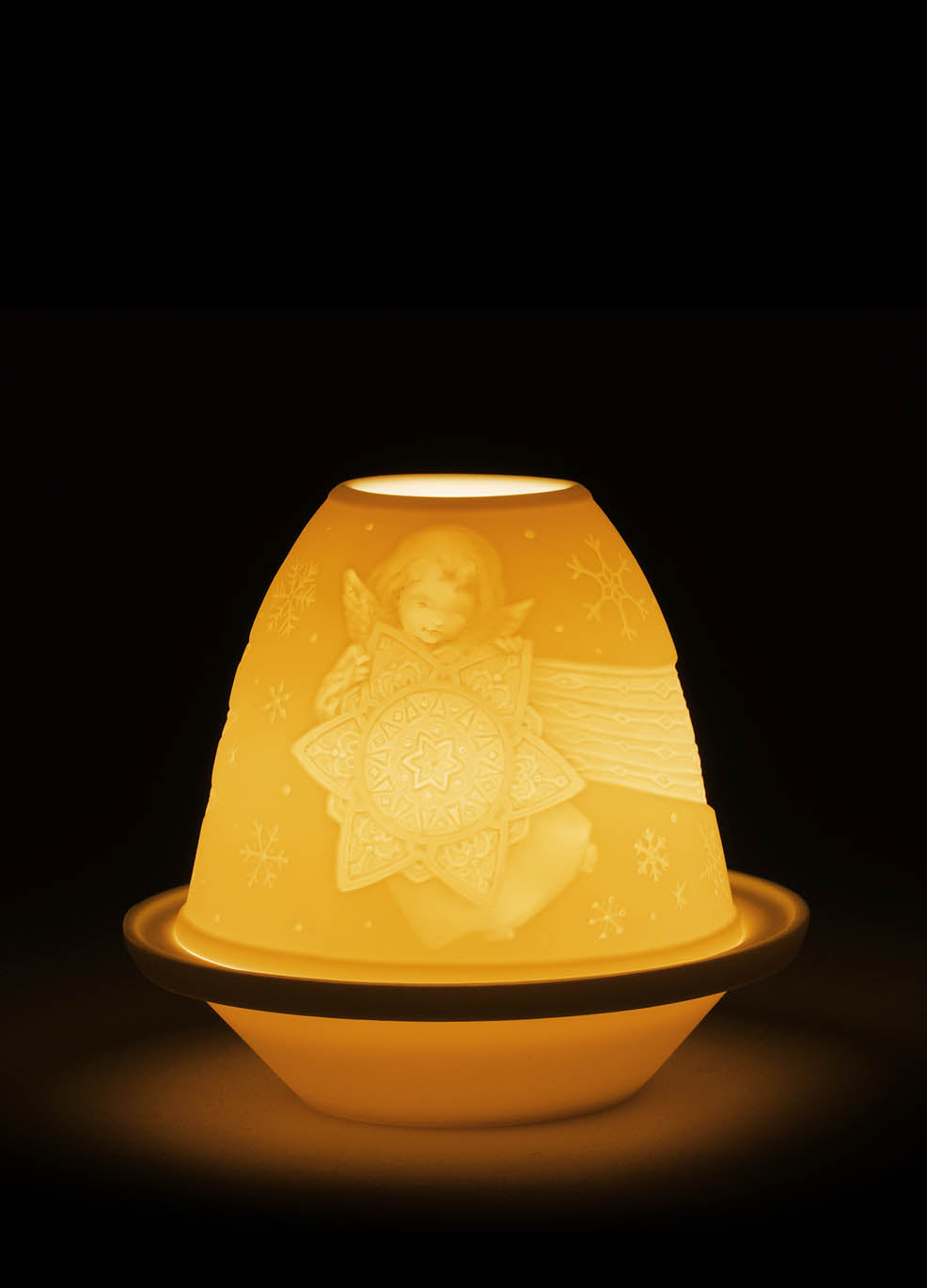 Lithophane Votive Light -Angel With Star by Lladró