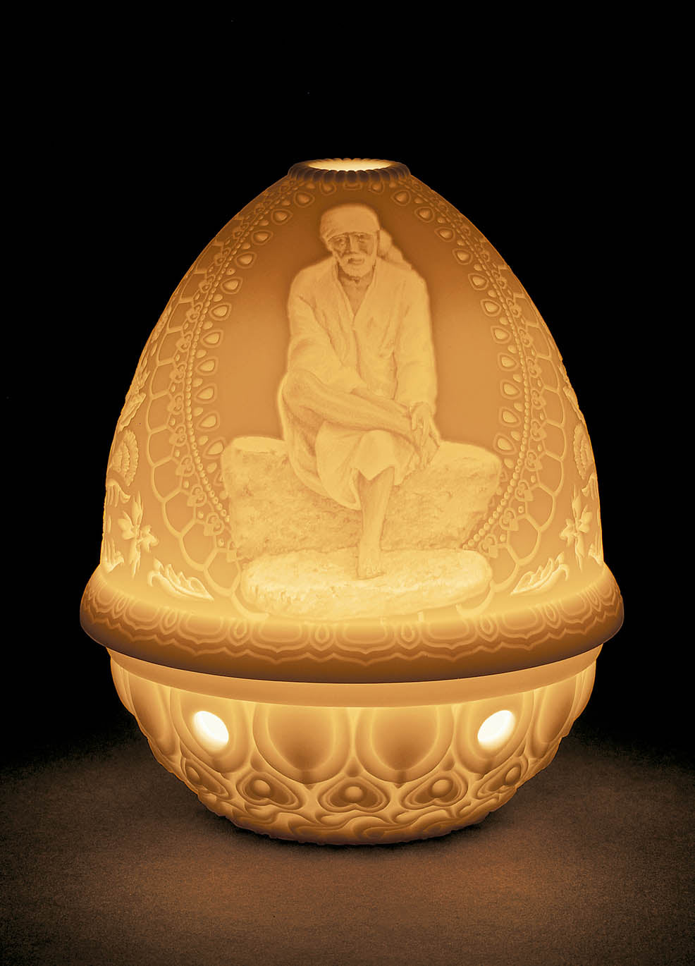 Lithophane Votive Light- Sai Baba by Lladró