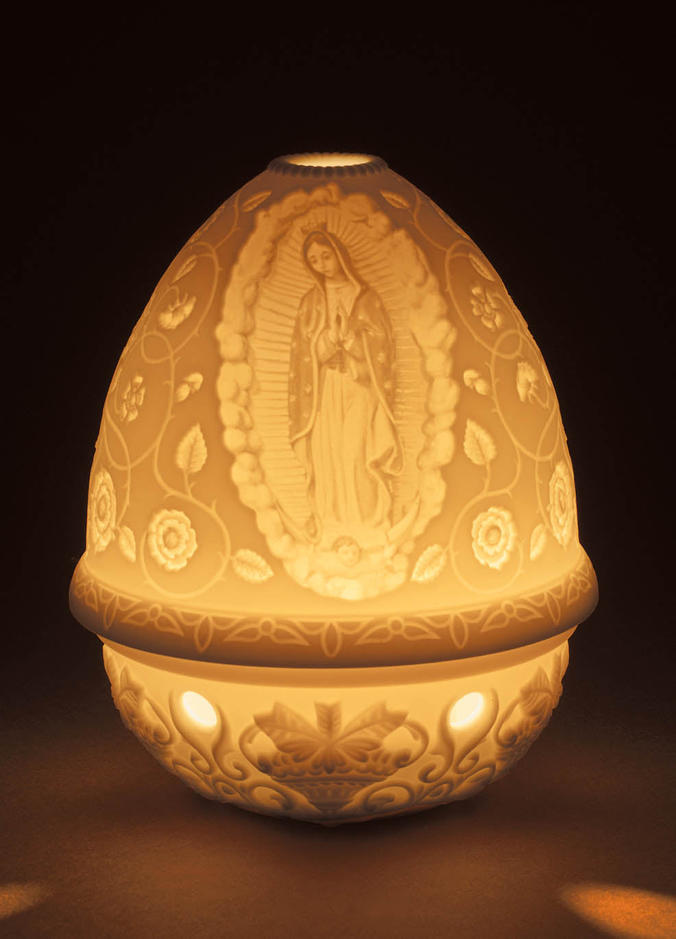 Lithophane Votive Light- Our Lady Of Guadalupe by Lladró