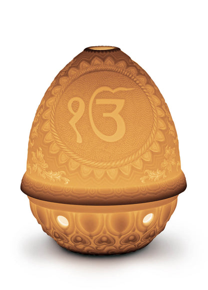 Lithophane Votive Light-Ik Onkar by Lladró