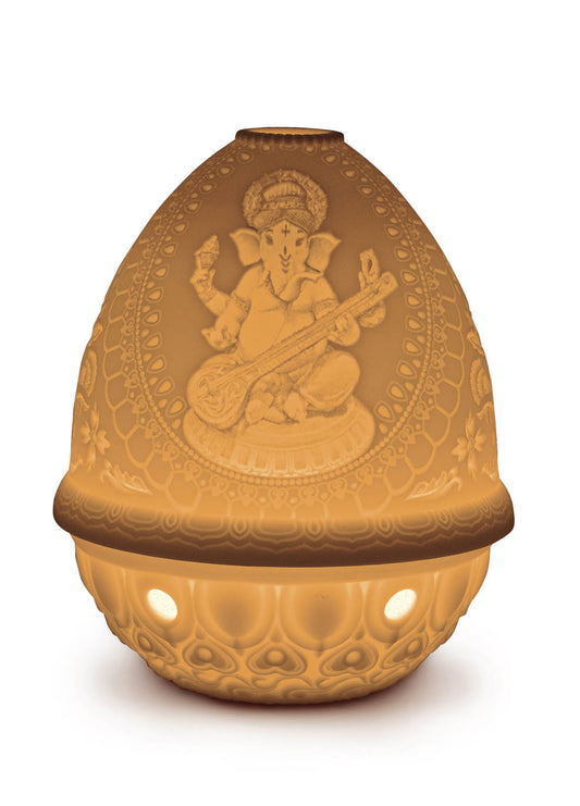 Lithophane Votive Light-Veena Ganesha by Lladró