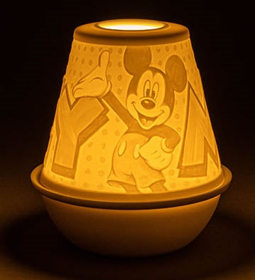 Lithophane Votive Light-Mickey Mouse (Rechargeable LED) by Lladró