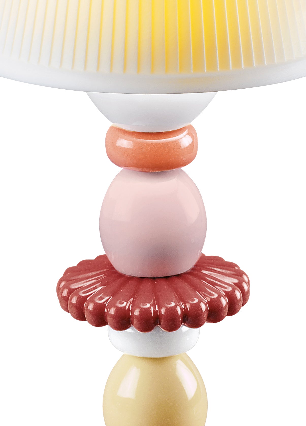 Lotus Firefly Lamp (Coral) by Lladró