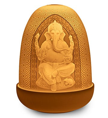 Lord Ganesha & Goddess Lakshmi Dome Lamp by Lladró