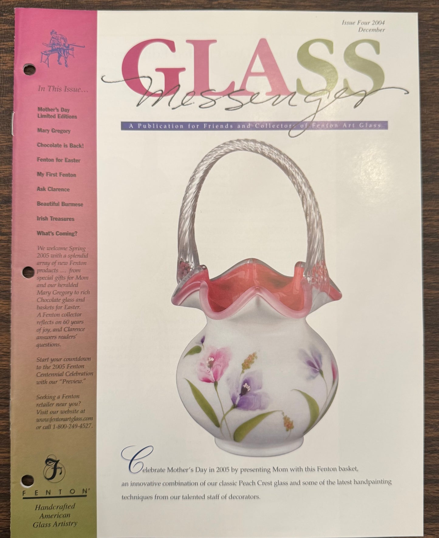 Glass Messenger Magazine by Fenton Art Glass