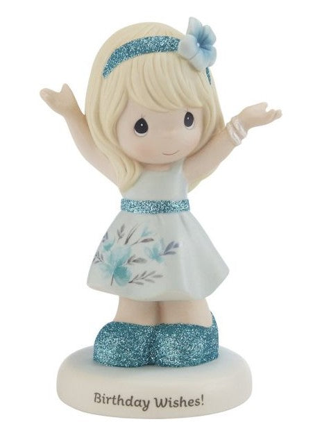 Birthday Wishes! Blonde Hair/Light Skin Figurine by Precious Moments