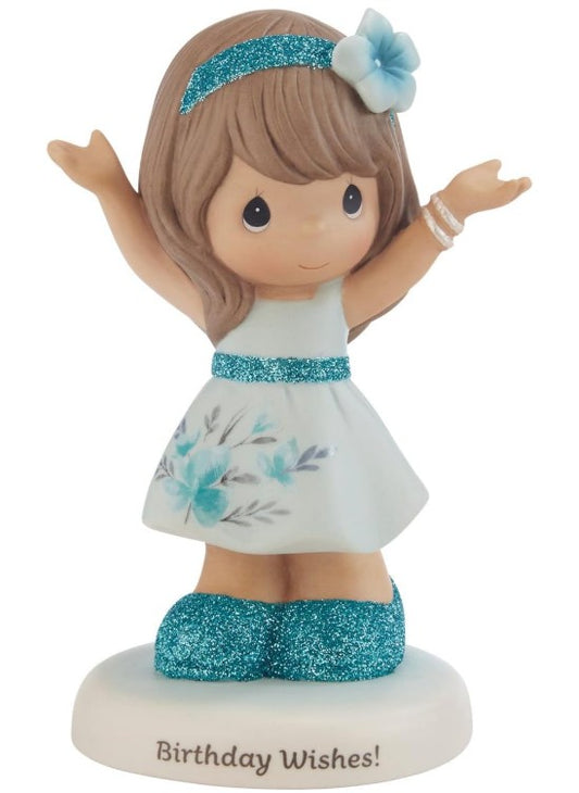 Birthday Wishes! Brown Hair/Medium Skin Figurine by Precious Moments
