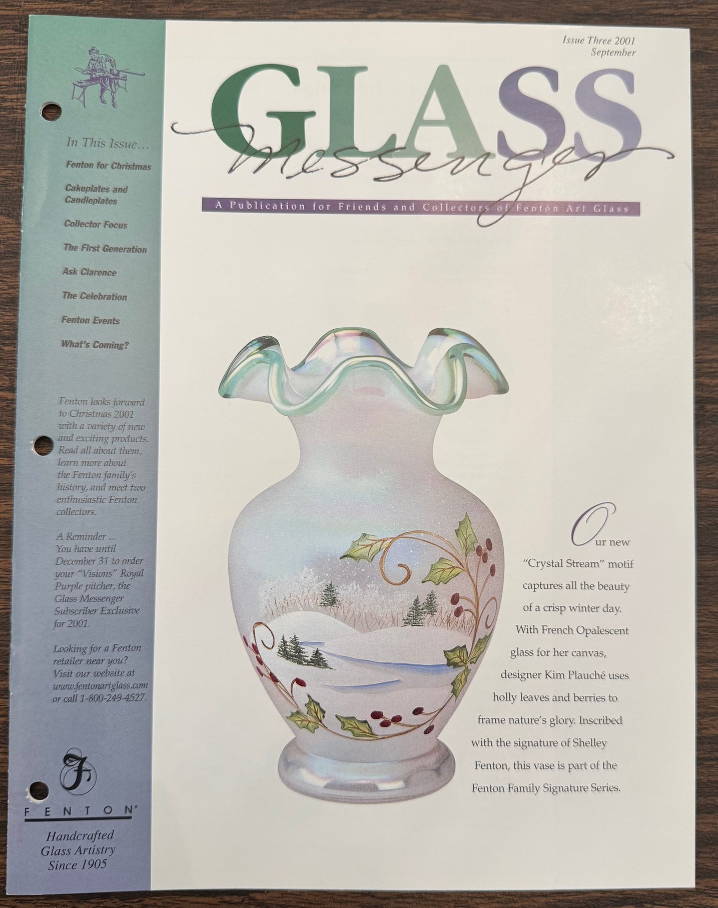 Glass Messenger Magazine by Fenton Art Glass