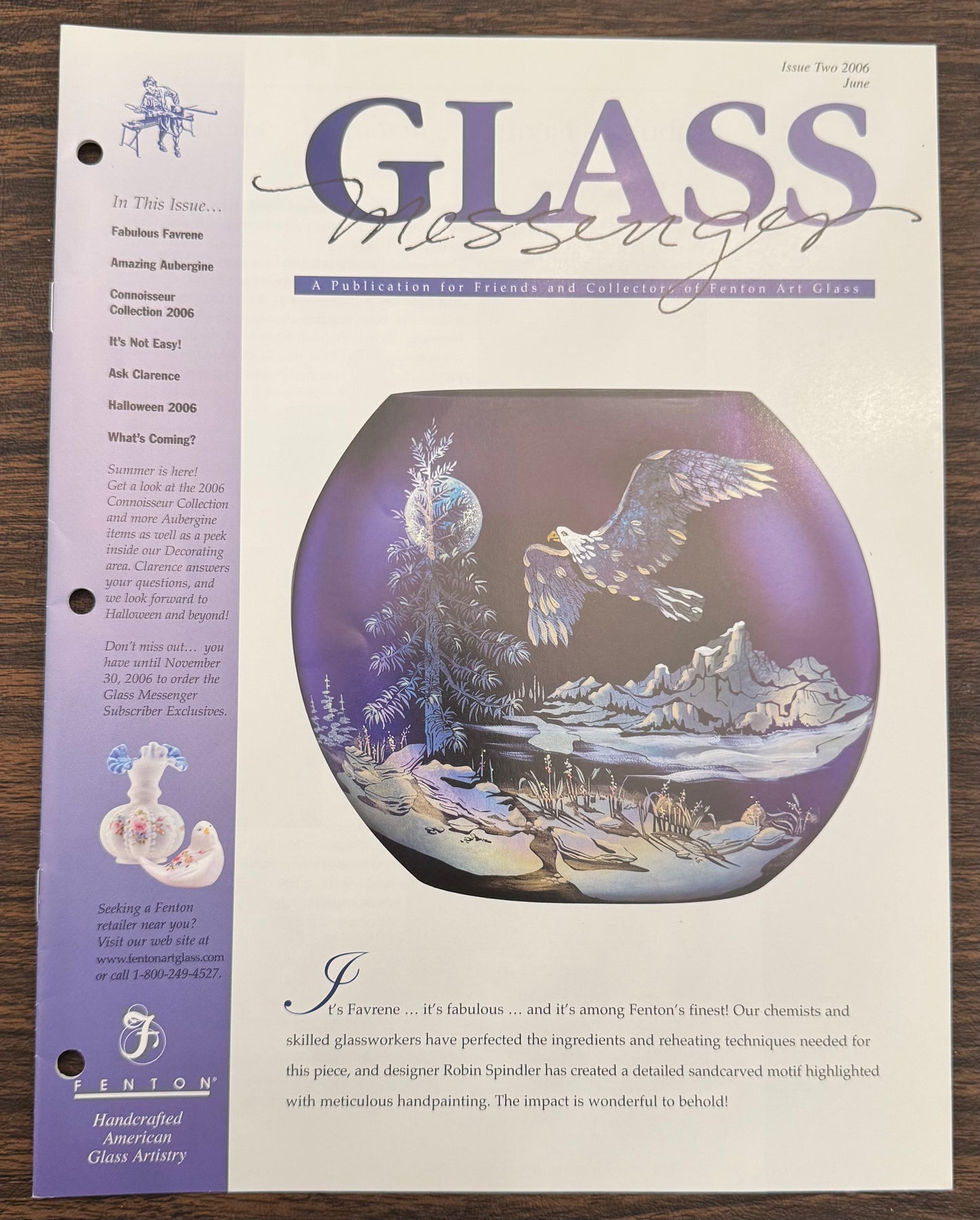Glass Messenger Magazine by Fenton Art Glass