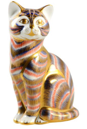 5" Cat Paperweight by Royal Crown Derby