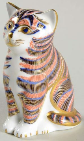 3 1/2" Kitten Paperweight by Royal Crown Derby