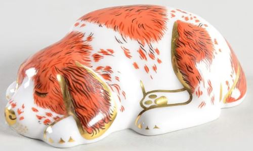 1 1/2" Puppy Paperweight (2001 Collectors Guild Piece) by Royal Crown Derby