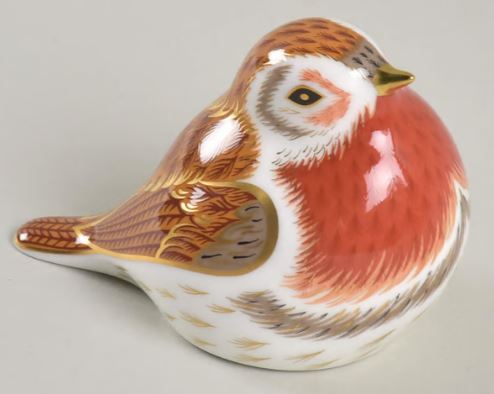 2 1/8" Royal Robin Paperweight by Royal Crown Derby