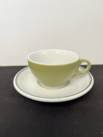 Green Cup and Saucer Set by Jackson China