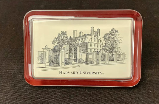 Harvard University Pen and Ink Glass Paperweight