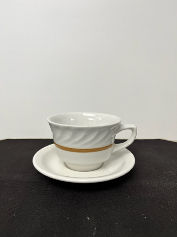 Scalloped with Gold Trim Cup and Saucer Set by Jackson China