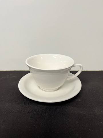 White Cup and Saucer Set by Jackson China